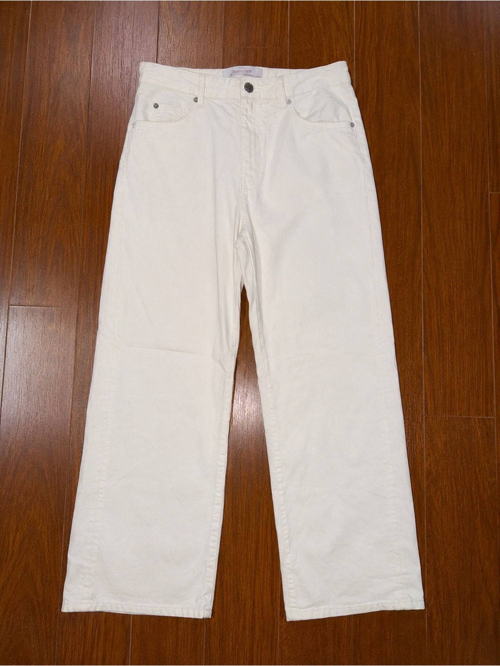 Gina Tricot x Hanna MW Off White Loose Jeans Sz 6 NWOT